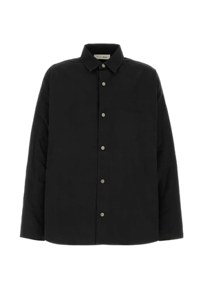 FEAR OF GOD ESSENTIALS logo-embroidered press-stud overshirt - Black