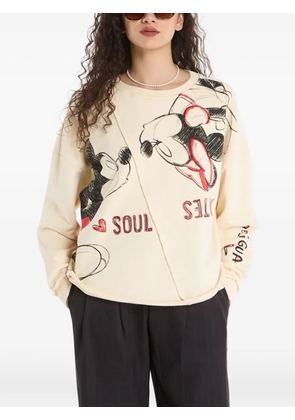 Desigual x Mickey and Minnie Mouse graphic-print sweatshirt - Neutrals
