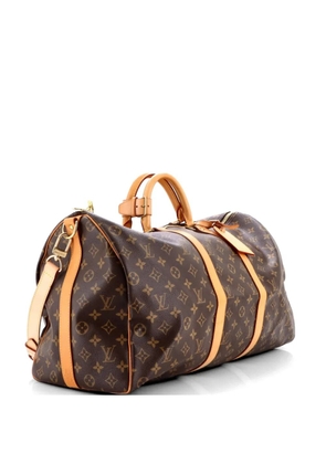 Louis Vuitton Pre-Owned Keepall Bandouliere Bag Monogram Canvas 50 travel bag - Brown