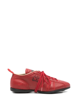 Pantofola D'oro logo-print topstitched sneakers - Red