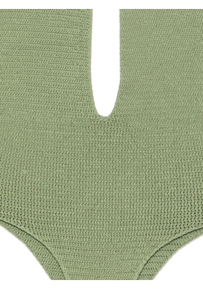 ELOU Riviera crochet-knit swimsuit - Green