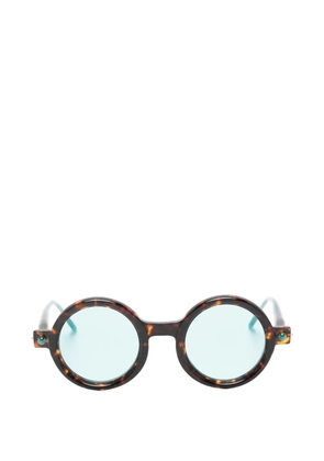 Kuboraum Maske P1 round-frame sunglasses - Brown