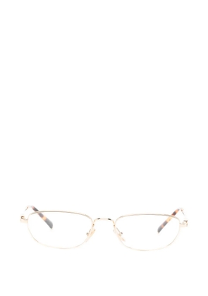 Miu Miu Eyewear logo-plaque rectangle-frame glasses - Gold
