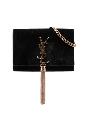 Saint Laurent Pre-Owned 2013 Small Suede Monogram Kate Tassel crossbody bag - Black