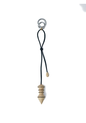 LEMAIRE geometric-pendant cord keychain - Black