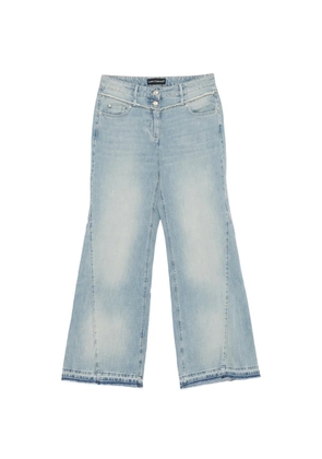 Luisa Cerano frayed-edge panelled jeans - Blue