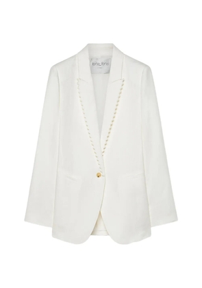 Forte Forte scallop-trim single-breasted blazer - White