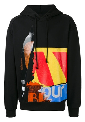 Juun.J multi-print hoody - Black