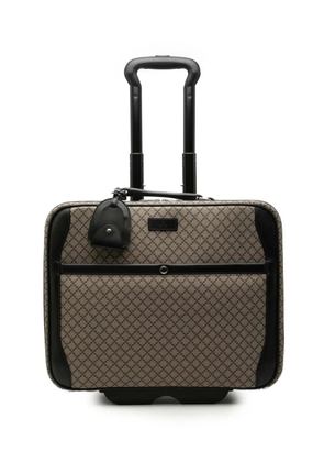 Gucci Pre-Owned 2000-2015 Diamante Coated Canvas Carry On Trolley travel bag - Black