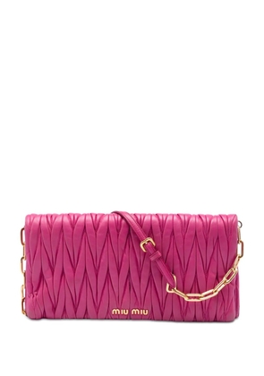 Miu Miu Pre-Owned 2010-2026 Matelasse Nappa Chain shoulder bag - Pink