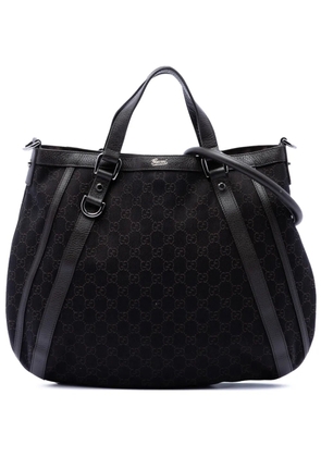 Gucci Pre-Owned 2016-2026 GG Denim Abbey D Ring satchel - Brown