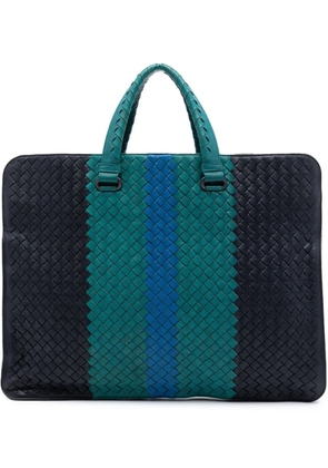 Bottega Veneta Pre-Owned 2012-2026 Nappa Intrecciato Club Fume Briefcase business bag - Black