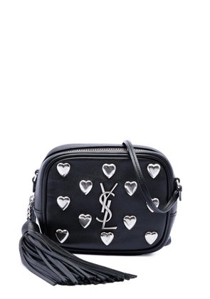 Saint Laurent Pre-Owned 2016 Studded Calfskin Monogram Heart Blogger crossbody bag - Black