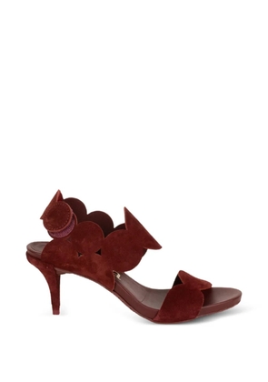 Pedro Garcia Winslet scalloped-edge touch-strap sandals - Red