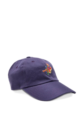 Drake's Tapisserie embroidered cotton baseball cap - Purple