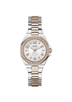 GUESS USA crystal-embellished 34mm watch - Silver