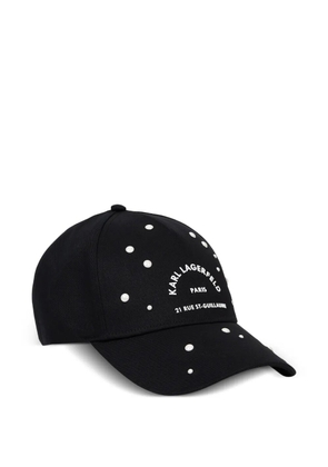 Karl Lagerfeld faux-pearl baseball cap - Black