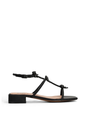 Bibi Lou bow-embellished crystal-encrusted sandals - Black