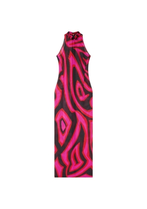 PUCCI Labirinto-print long fitted dress - Black