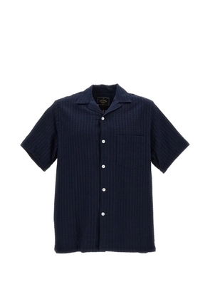 Portuguese Flannel textured-finish short-sleeve shirt - Blue