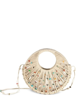 Hibourama Jaya Desert Stone woven-design tote bag - Neutrals
