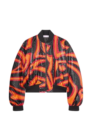 PUCCI Labirinto-print bomber jacket - Orange