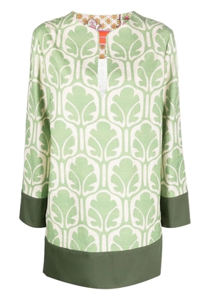 La DoubleJ graphic print mini dress - Green