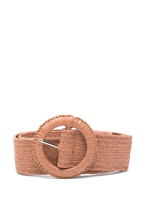 Becksöndergaard Zia woven round-buckle belt - Neutrals