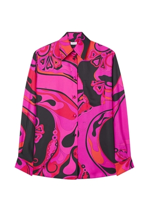 PUCCI Orchidee-print silk shirt - Pink
