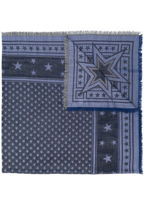 Givenchy star print scarf - Blue