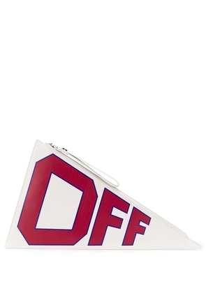 Off-White Mattone leather flag clutch