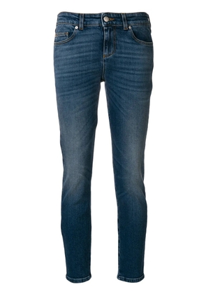 Alexander McQueen cropped skinny jeans - Blue