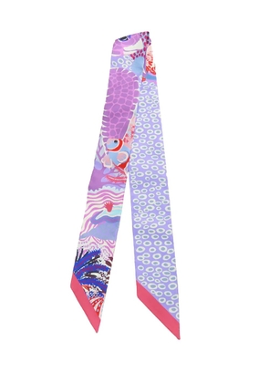 Hermès Pre-Owned 2020-2026 Under the Waves Twilly Silk Scarf scarves - Purple