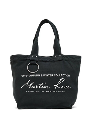 Martine Rose logo-print ring-detail tote bag - Black