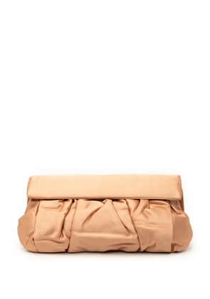 Miu Miu Pre-Owned 2010-2026 Pleated Satin Flap clutch bag - Brown