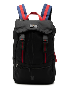 Gucci Pre-Owned 2000-2015 Canvas Techno Web Animalier backpack - Black