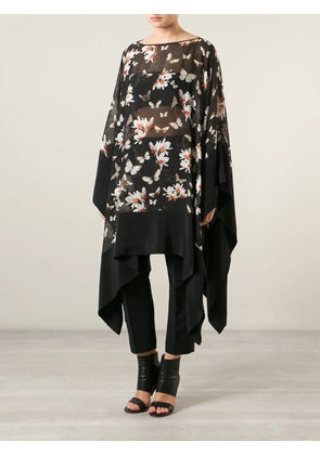 Givenchy sheer floral poncho - Black