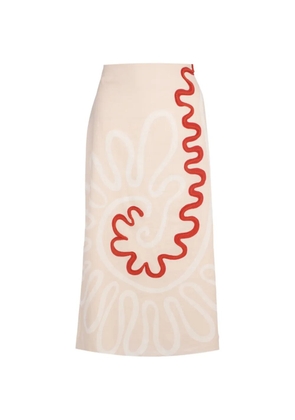 Cala de la Cruz A-line linen skirt - Neutrals
