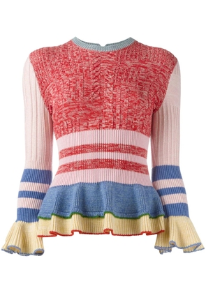 Alexander McQueen peplum jumper - Pink