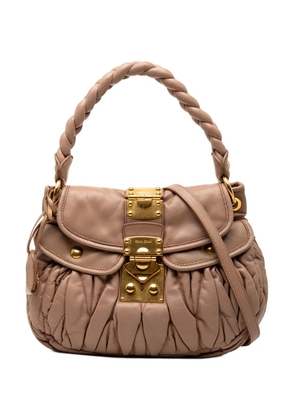 Miu Miu Pre-Owned 2010-2026 Matelasse Nappa Coffer satchel - Brown