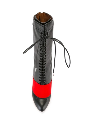 Givenchy contrast panel lace-up boots - Black
