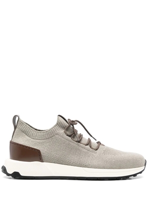 Tod's leather-trim sneakers - Grey