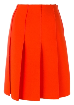 PUCCI frayed edge pleated skirt - Yellow