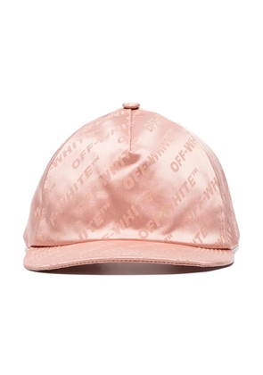Off-White Pink Satin Finish Logo Baseball Cap - Neutrals