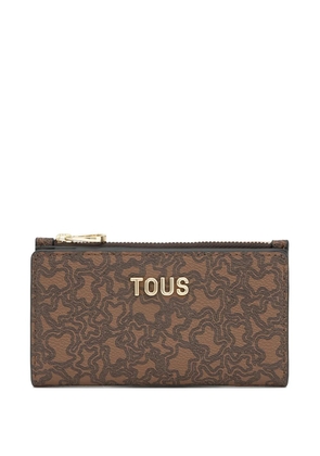TOUS mini Kaos patterned zip-closure wallet - Brown