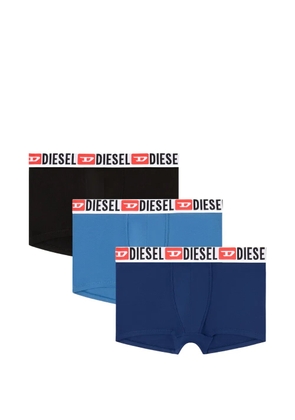 Diesel logo-waistband cotton boxers (set of three) - Blue