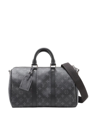 Louis Vuitton Pre-Owned 2021-2026 Monogram Eclipse Keepall Bandouliere 35 satchel - Black