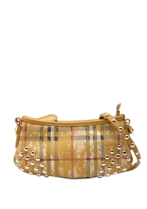 Burberry Pre-Owned 2000-2017 Studded Haymarket Check Coated Canvas Canterbury crossbody bag - Yellow