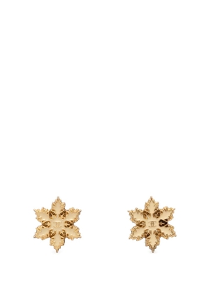 CHANEL Pre-Owned 2001 CC Gold Plated Enamel Snowflake Push Back Earrings costume earrings