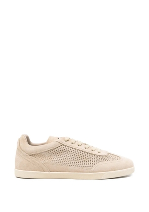 Kiton perforated suede sneakers - Neutrals